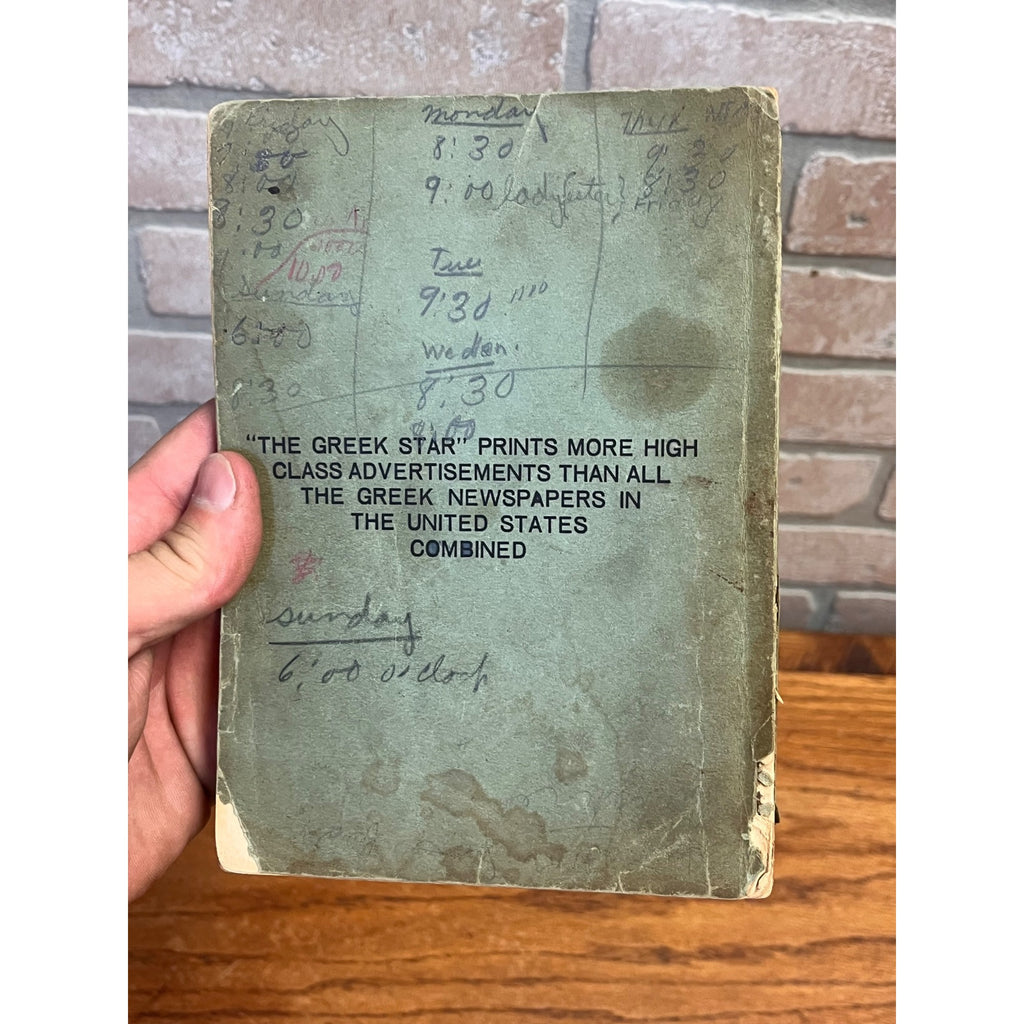 RARE Vintage Doc. Bunkem's Jokes and Nonsense Paperback The Greek Star 1926 Chicago, Illinois