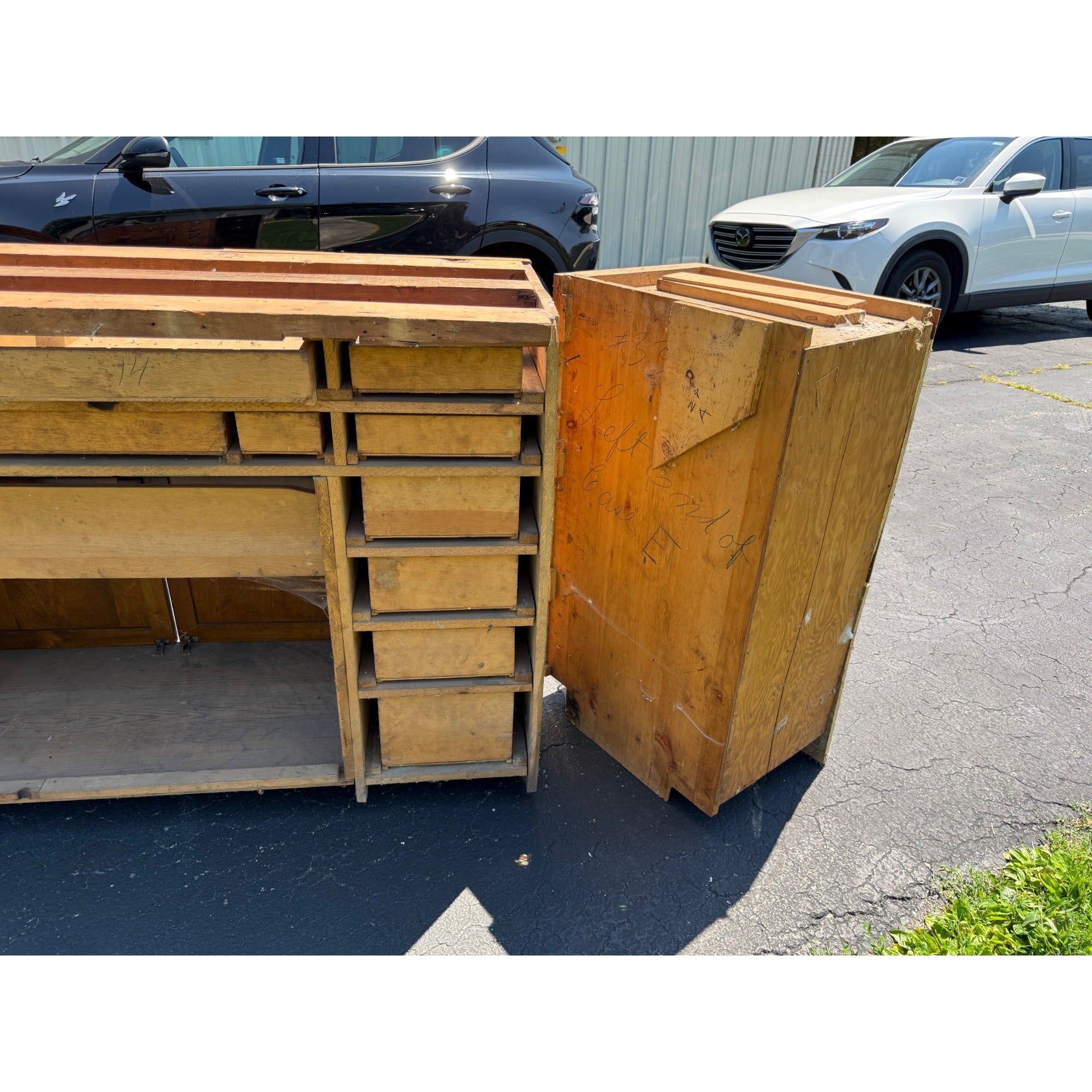 Antique Hardware Store Multi-Drawer Cabinet Industrial Workshop Parts Counter General Store Kitchen Cabinet