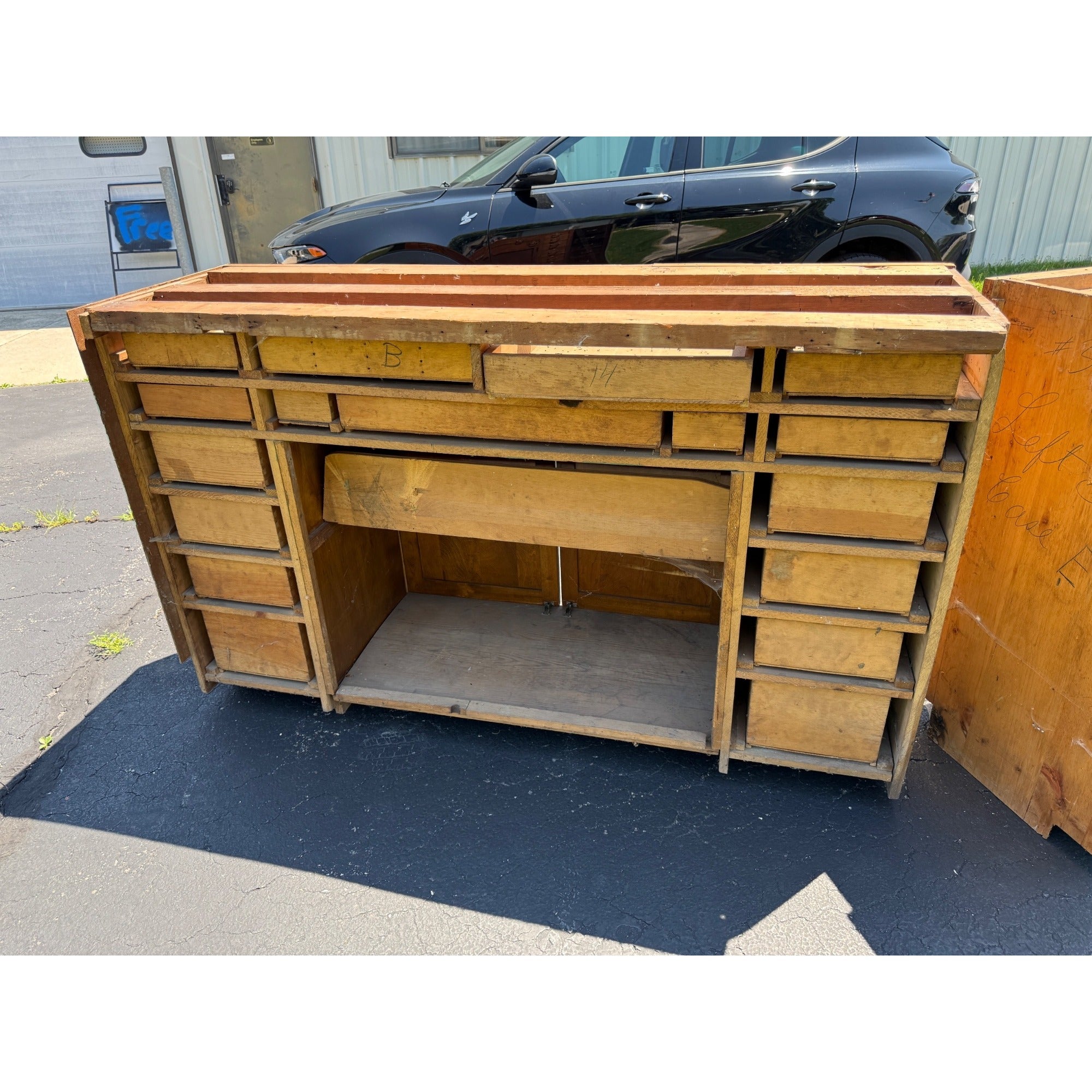 Antique Hardware Store Multi-Drawer Cabinet Industrial Workshop Parts Counter General Store Kitchen Cabinet