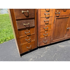 Antique Hardware Store Multi-Drawer Cabinet Industrial Workshop Parts Counter General Store Kitchen Cabinet