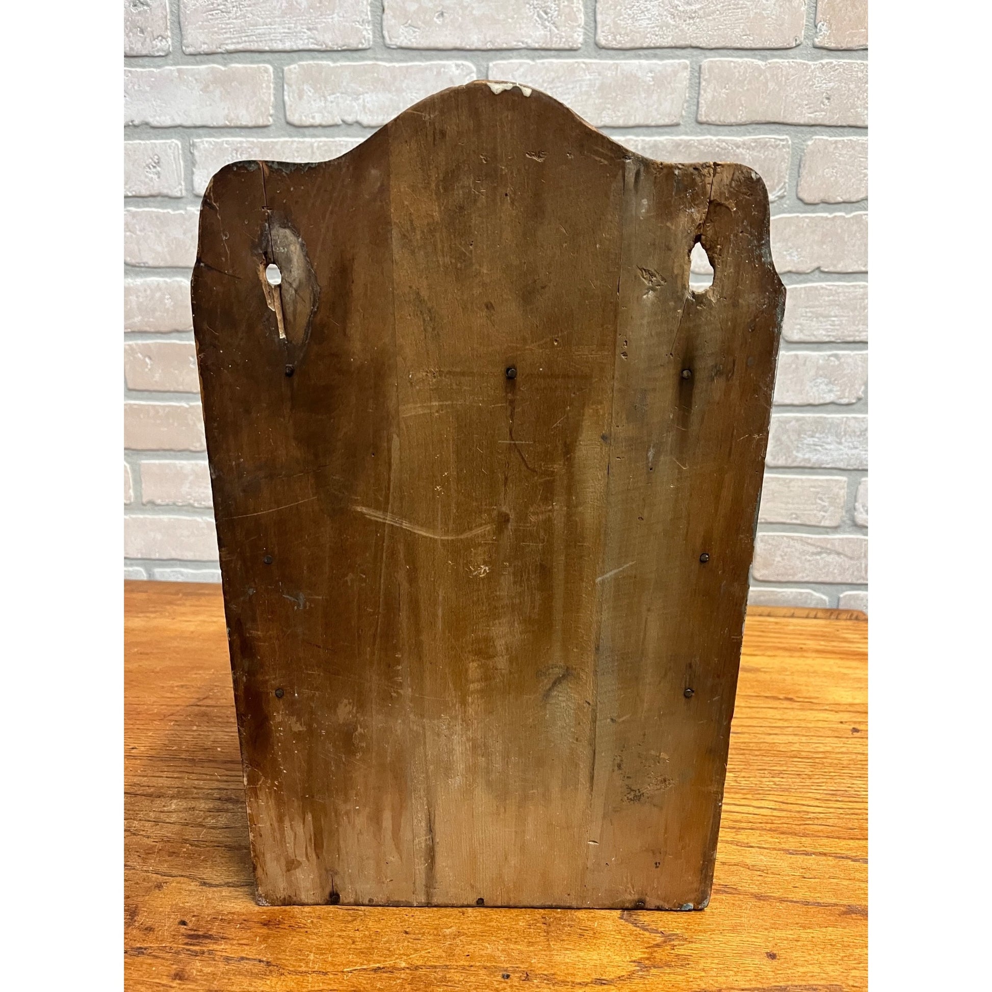 Antique Primitive 19th c. Wall Hanging 8-Drawer Spice Cabinet Farmhouse Country