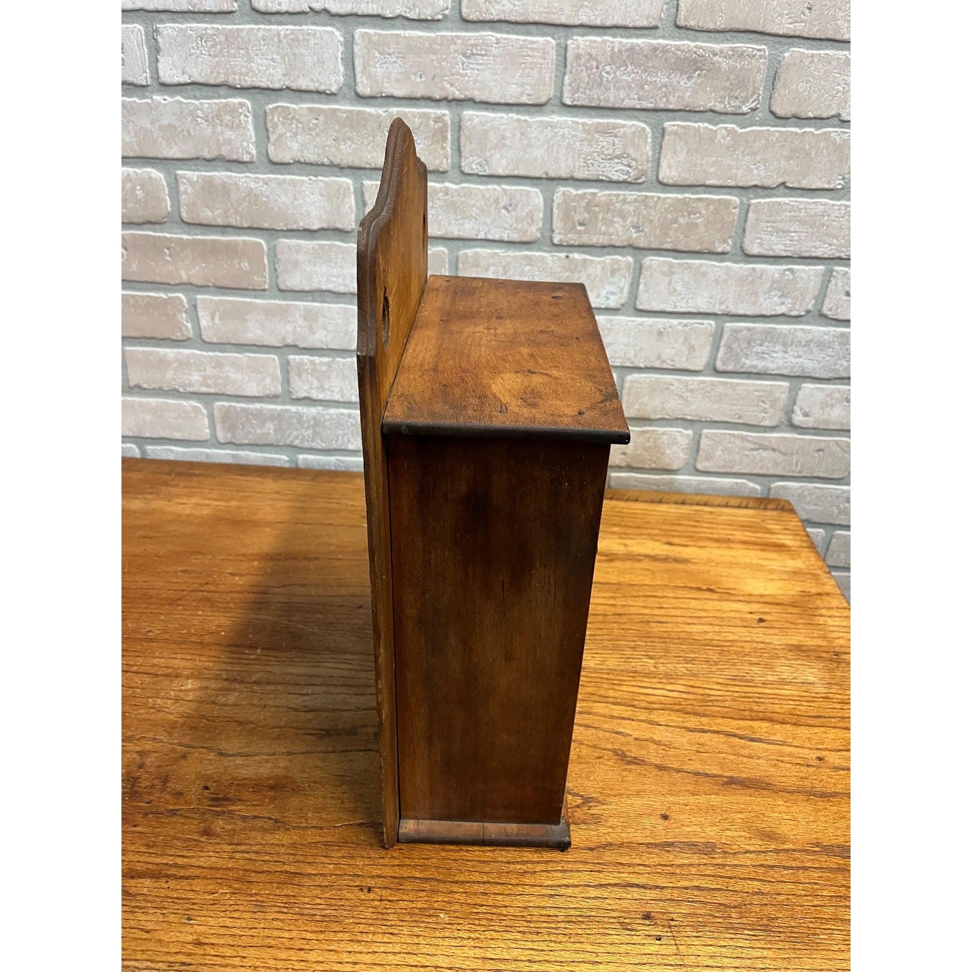 Antique Primitive 19th c. Wall Hanging 8-Drawer Spice Cabinet Farmhouse Country