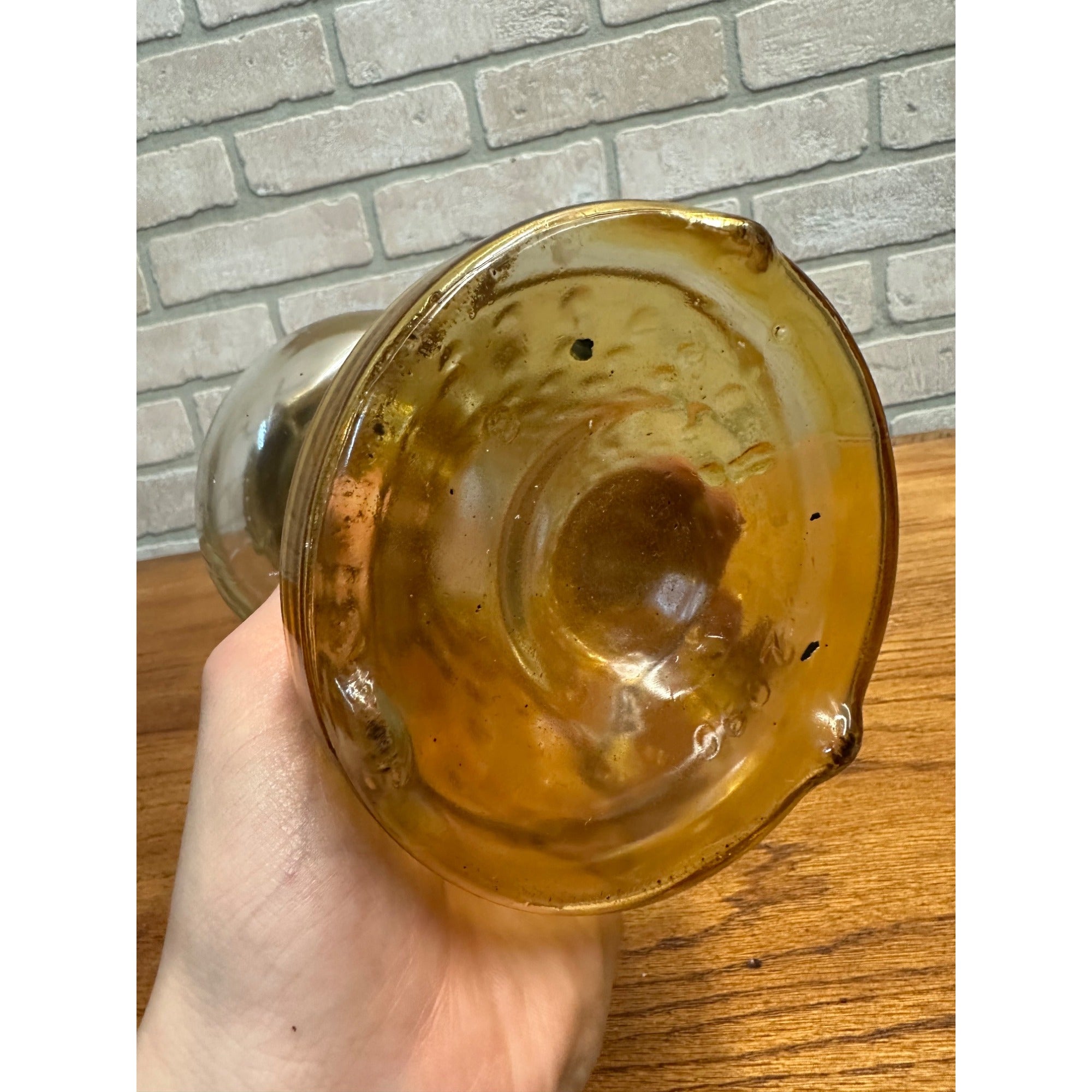 Vintage Kerosene Oil Lamp Clear Dimpled Glass Base P & A Eagle Burner