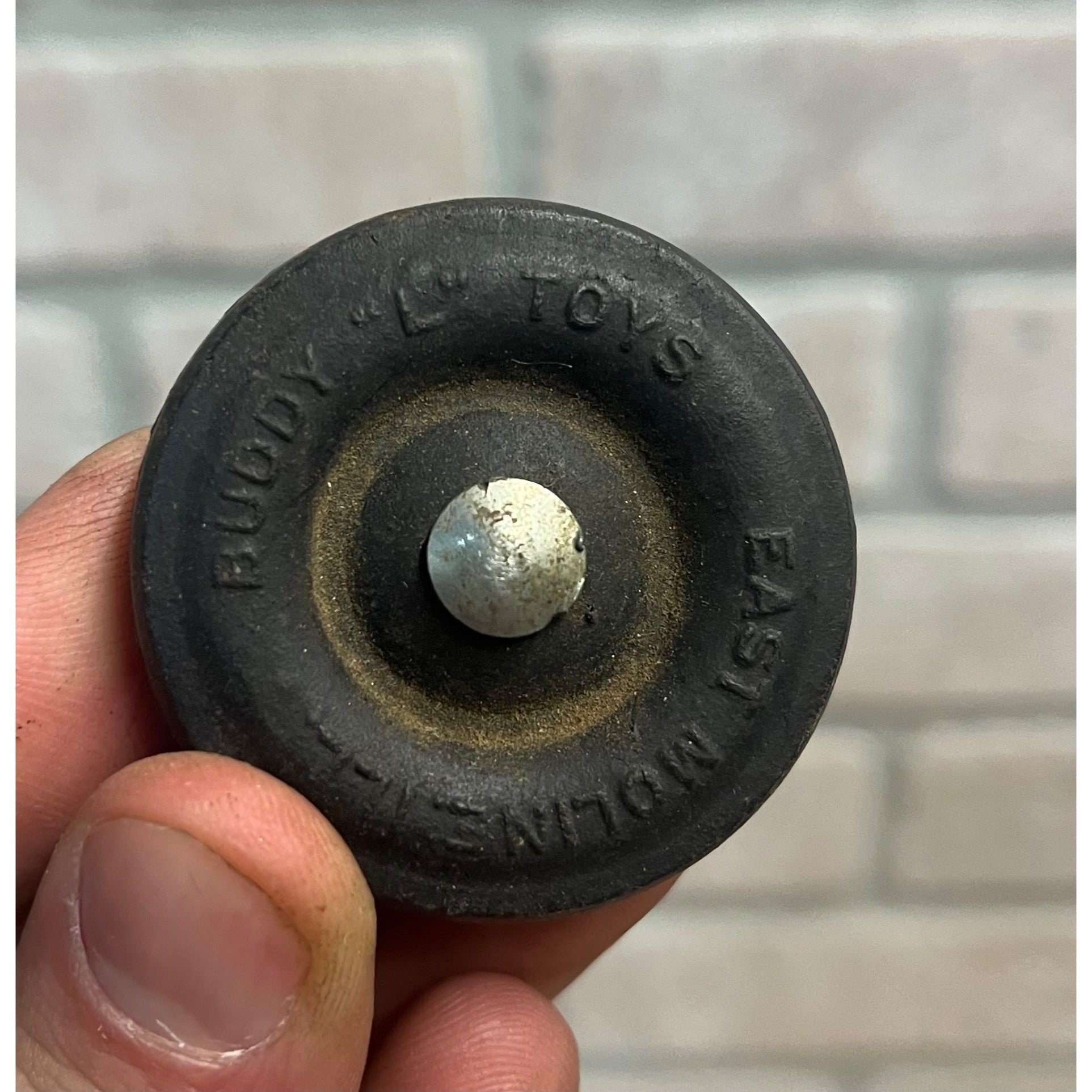 Original Buddy L Toys 1.5" Tire Wheel Hard Rubber Replacement Part Pair (2)