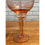 RARE Vintage Cambridge Glass Statuesque Nude Compote Art Deco Pink 3011