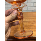 RARE Vintage Cambridge Glass Statuesque Nude Compote Art Deco Pink 3011