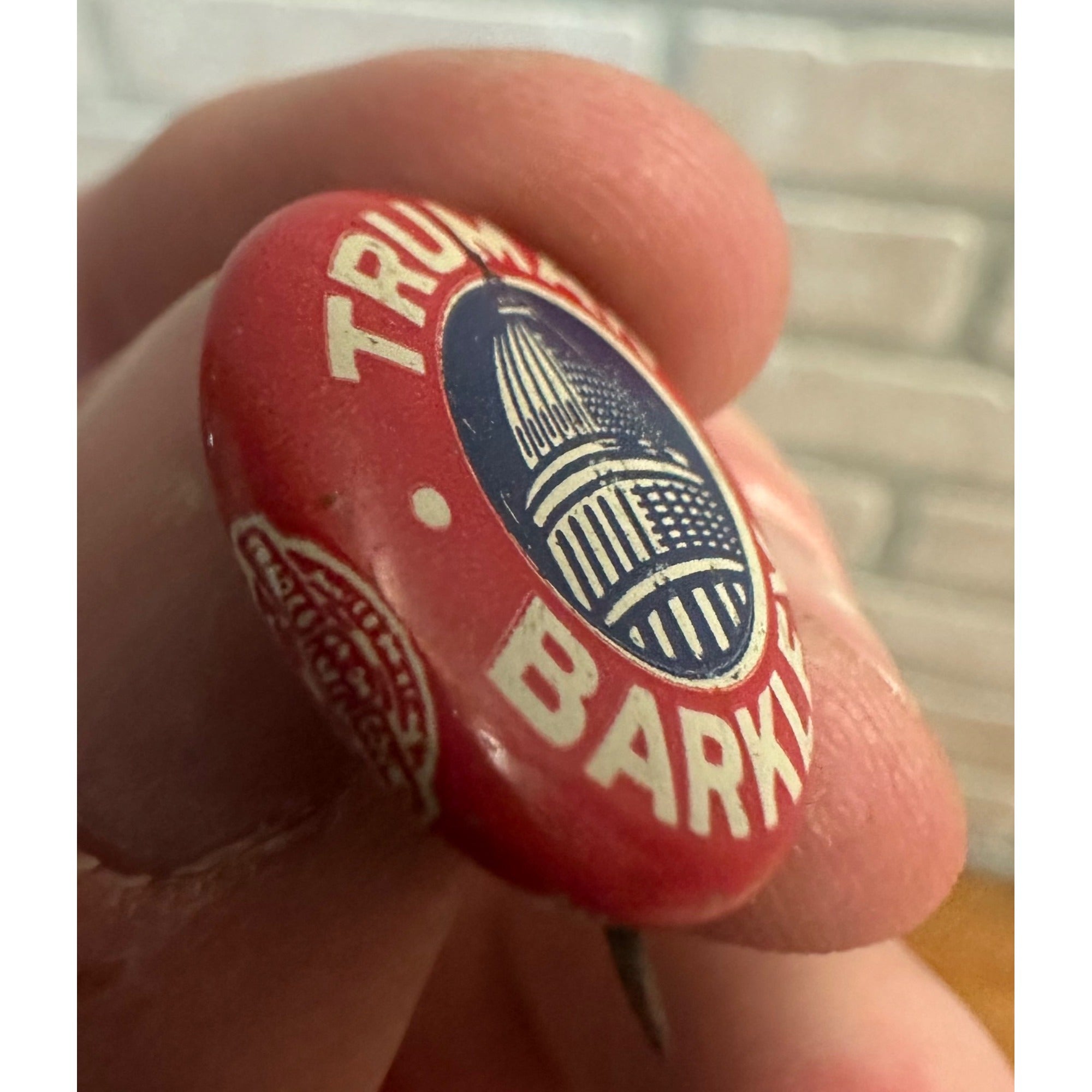 1948 HARRY TRUMAN ALBEN BARKLEY campaign pin pinback button political president