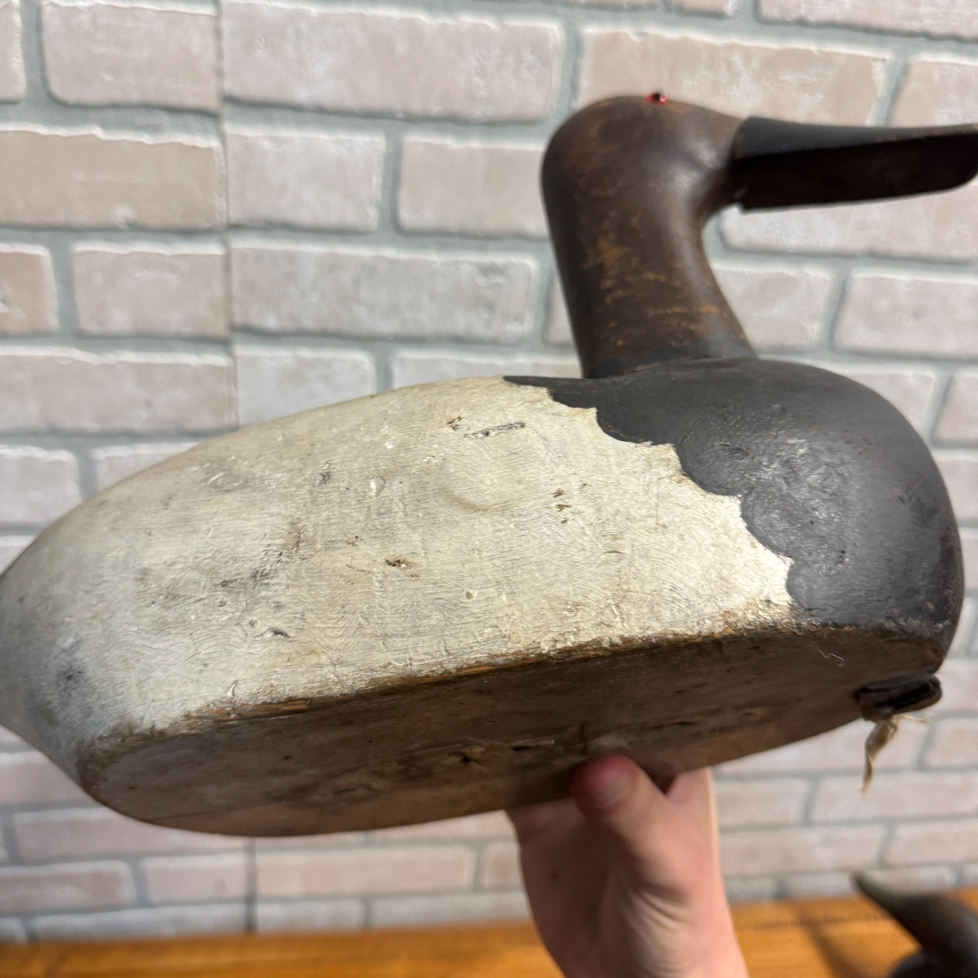 1940's High Head Canvasback Pair Duck Decoy Wisconsin Early Nice Paint Detailed