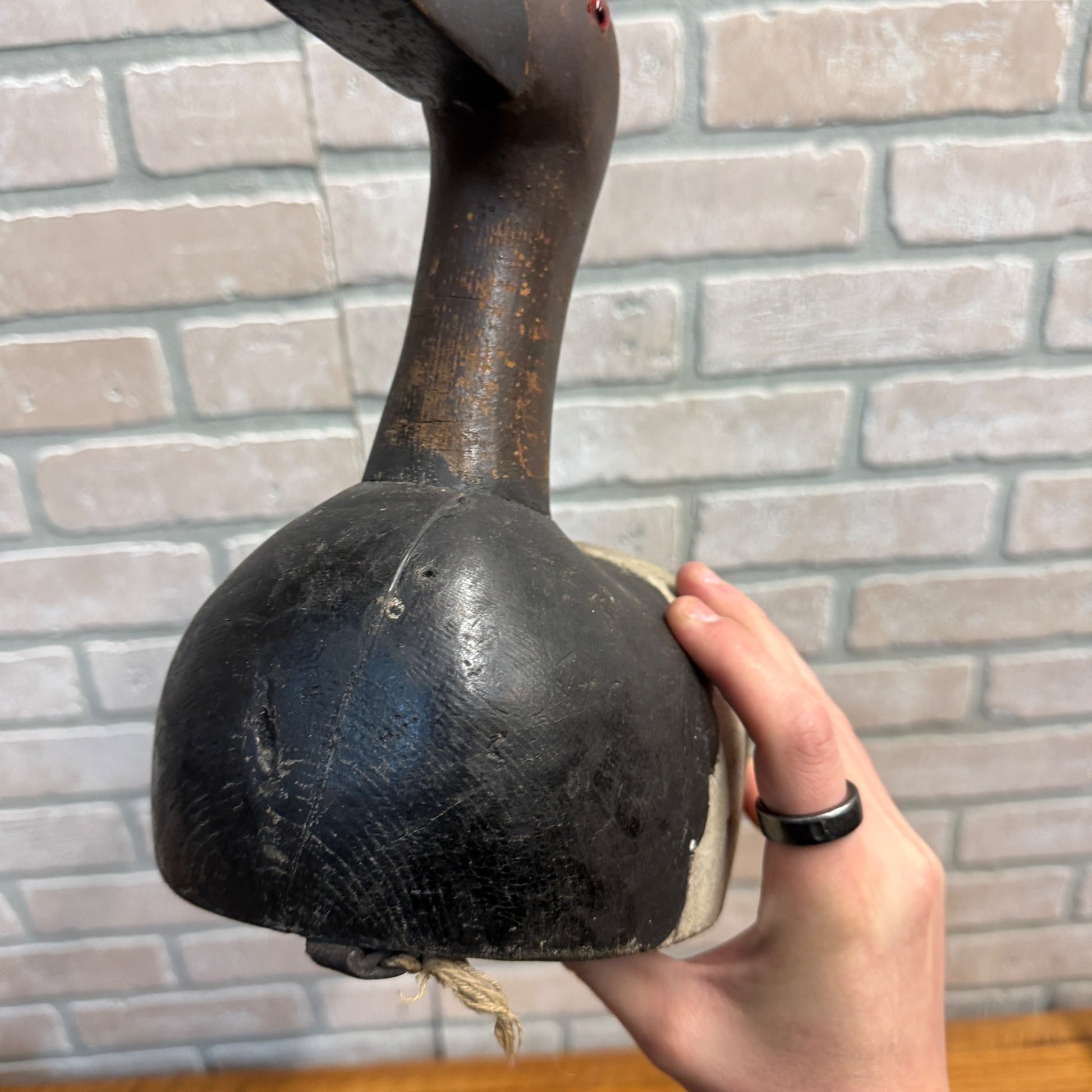 1940's High Head Canvasback Pair Duck Decoy Wisconsin Early Nice Paint Detailed