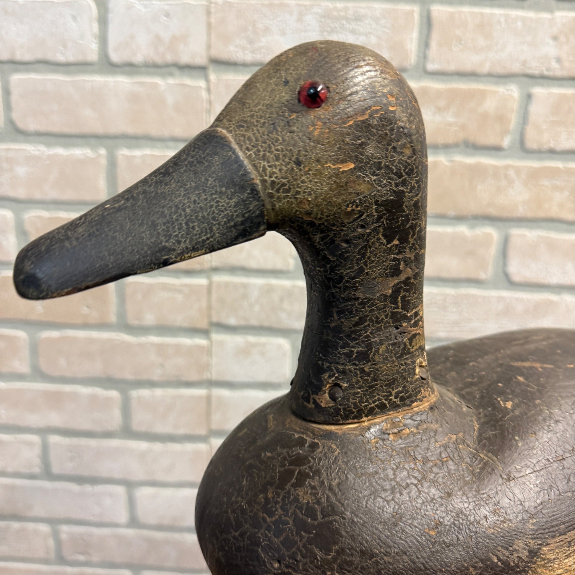 1940's High Head Canvasback Pair Duck Decoy Wisconsin Early Nice Paint Detailed