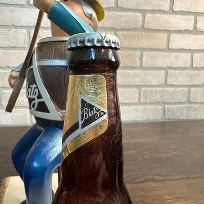 Vintage Blatz Beer Banjo Player Barrel Man Figure For Parts