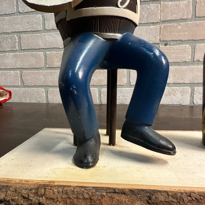 Vintage Blatz Beer Banjo Player Barrel Man Figure For Parts