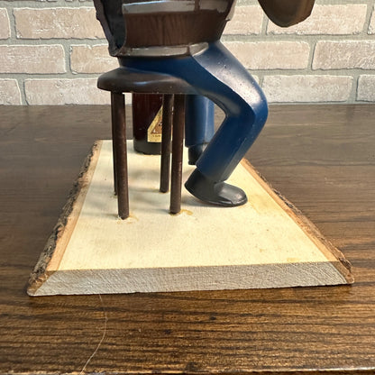 Vintage Blatz Beer Banjo Player Barrel Man Figure For Parts