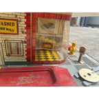 Vintage 1950s Auto Sales Repair Garage Toy Playset T. Cohn Tin Litho