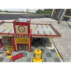 Vintage 1950s Auto Sales Repair Garage Toy Playset T. Cohn Tin Litho