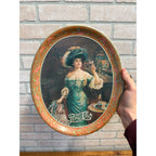 Vintage Repro Pepsi Cola Advertisement Oval Serving Tray Gibson Girl