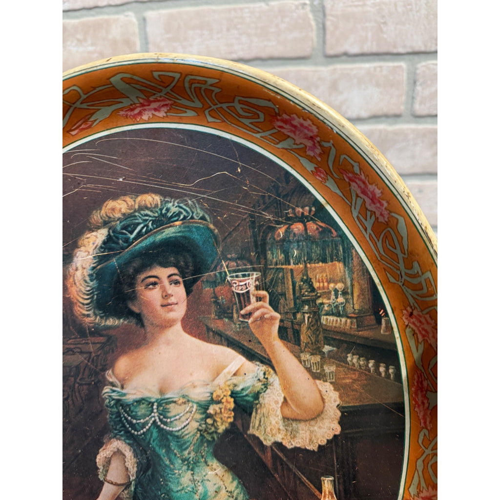Vintage Repro Pepsi Cola Advertisement Oval Serving Tray Gibson Girl