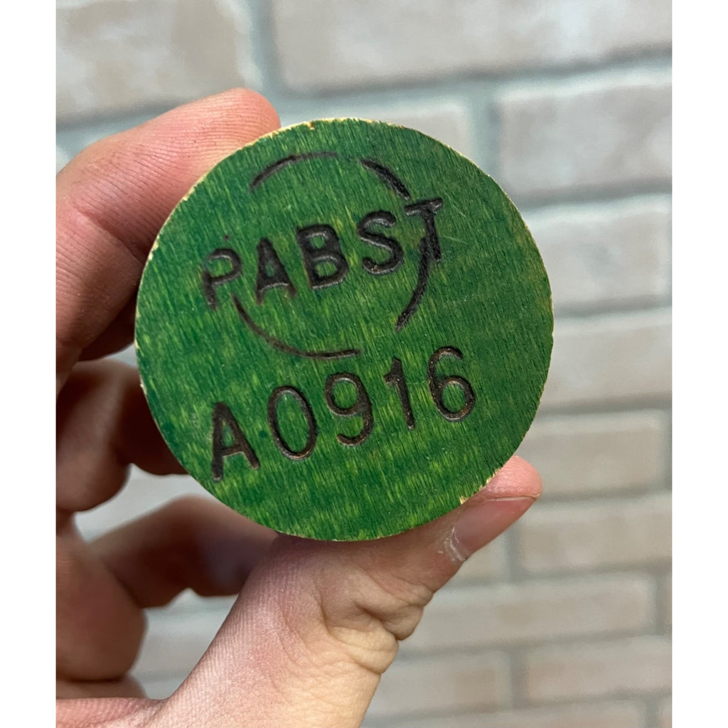 Vintage Pre-Prohibition Pabst Blue Ribbon Beer Barrel Keg Stopper Bung -- Green