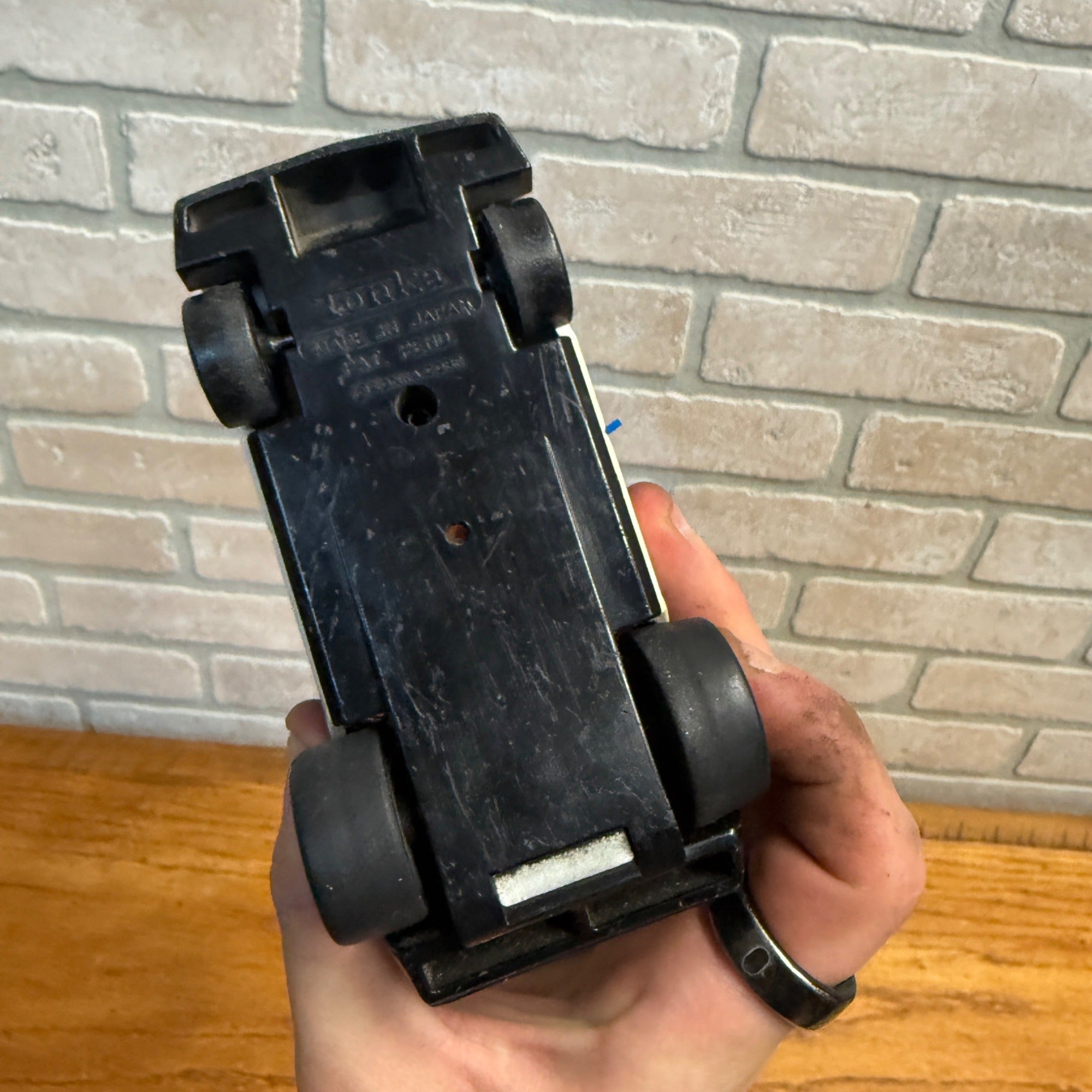 VINTAGE TONKA PUSH RACE FRICTION ACTION RACE CAR WHITE REPAINTED