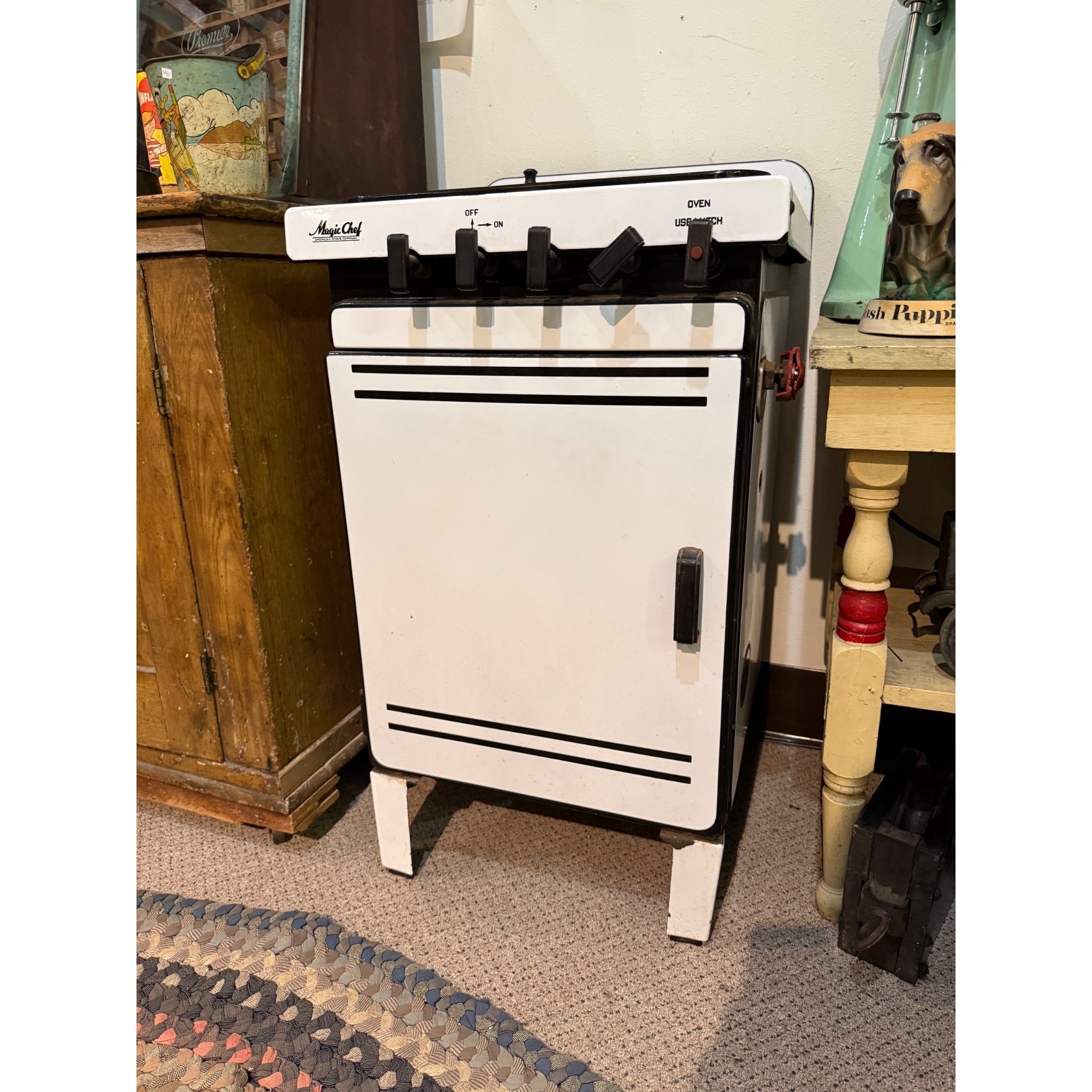 Vintage Small Magic Chef Gas Stove Oven Kitchen Decor