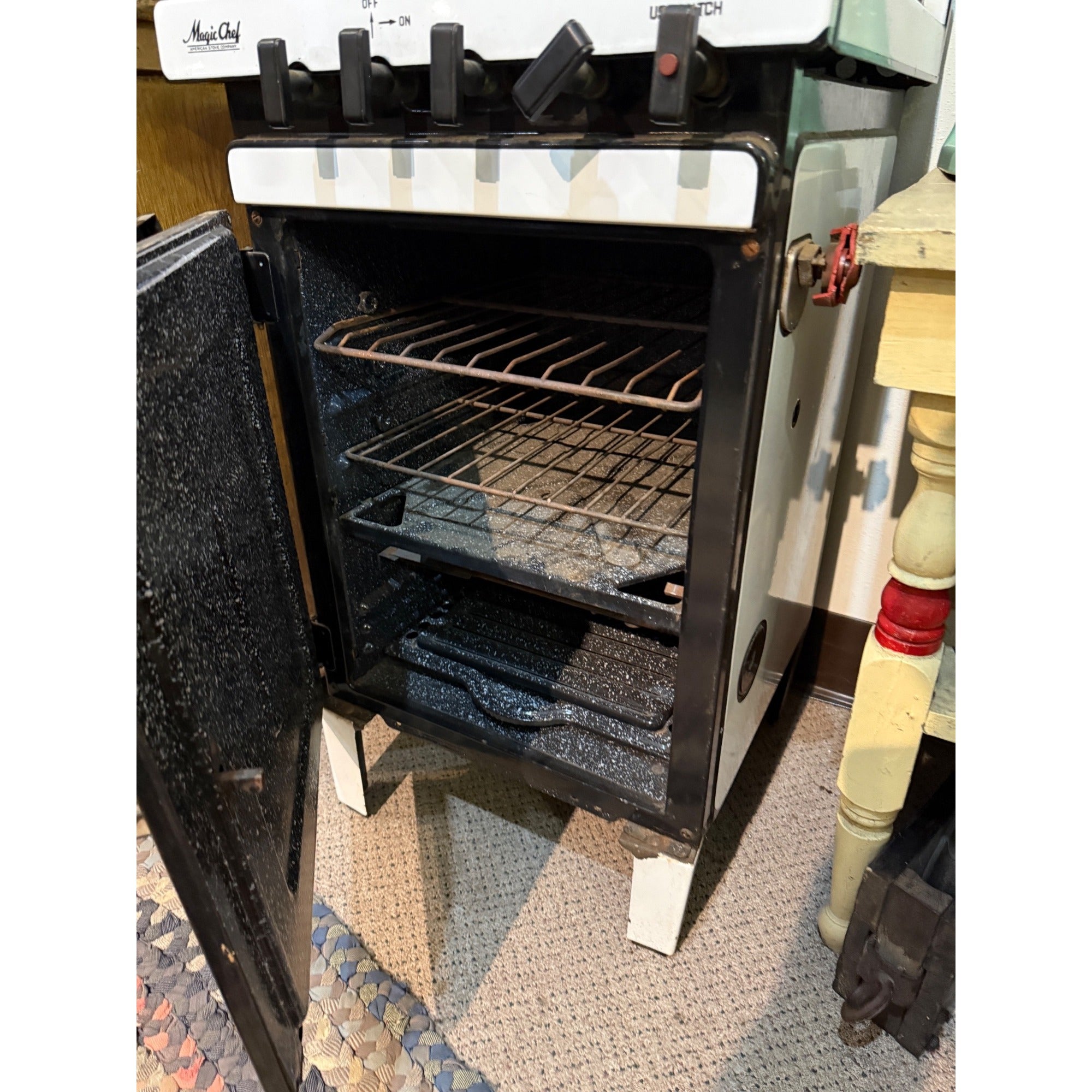 Vintage Small Magic Chef Gas Stove Oven Kitchen Decor