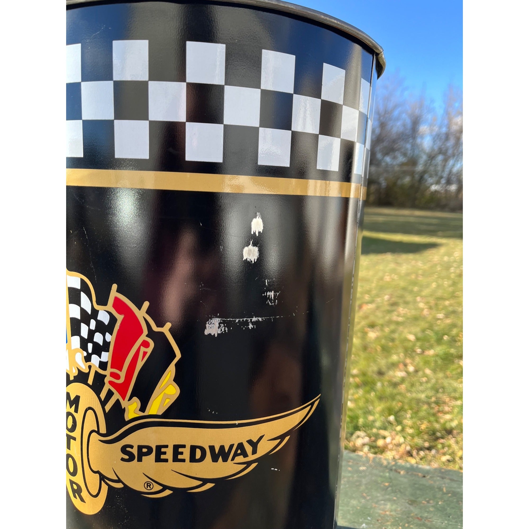Rare 1985 Vintage Indianapolis Motor Speedway Indy 500 Trash Can