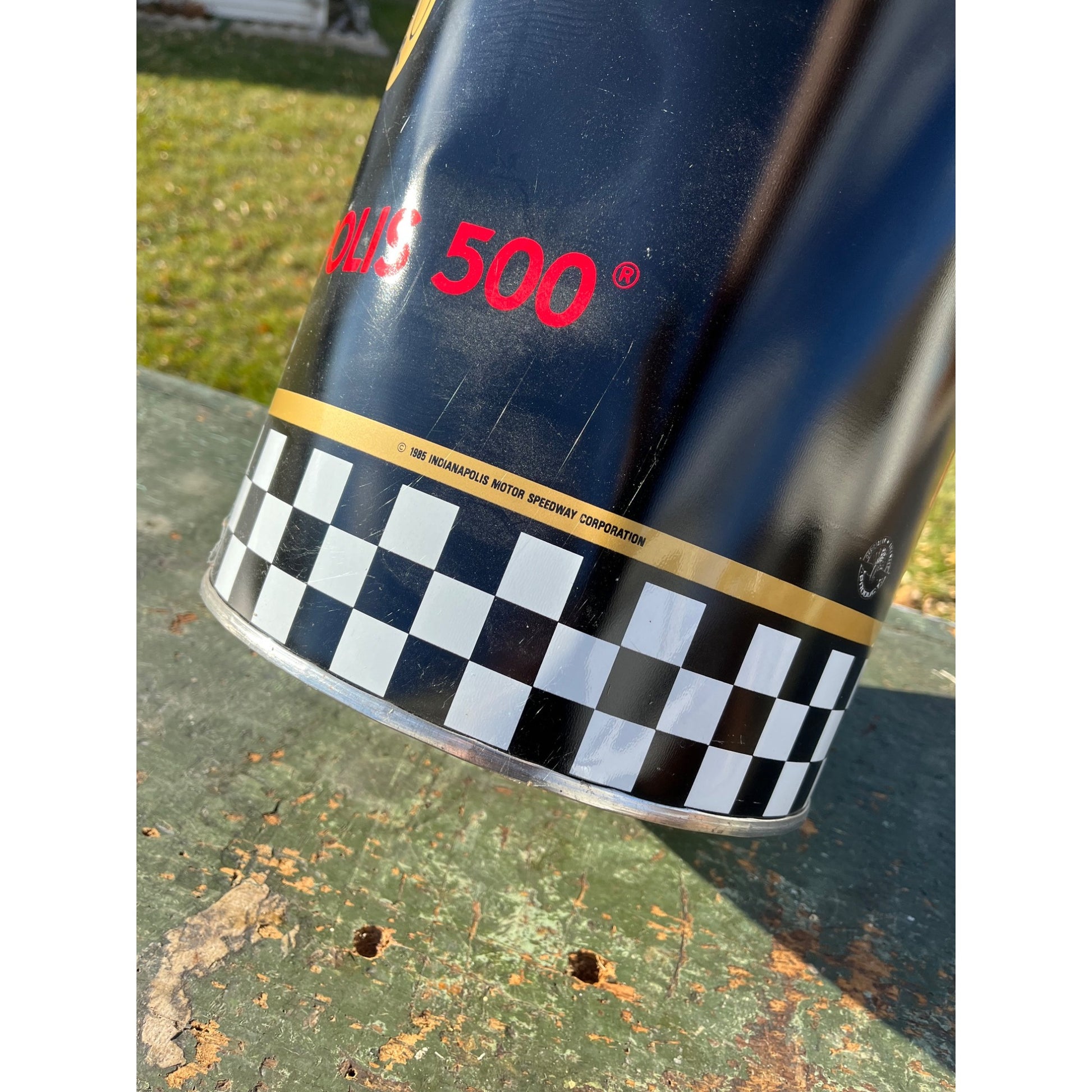 Rare 1985 Vintage Indianapolis Motor Speedway Indy 500 Trash Can