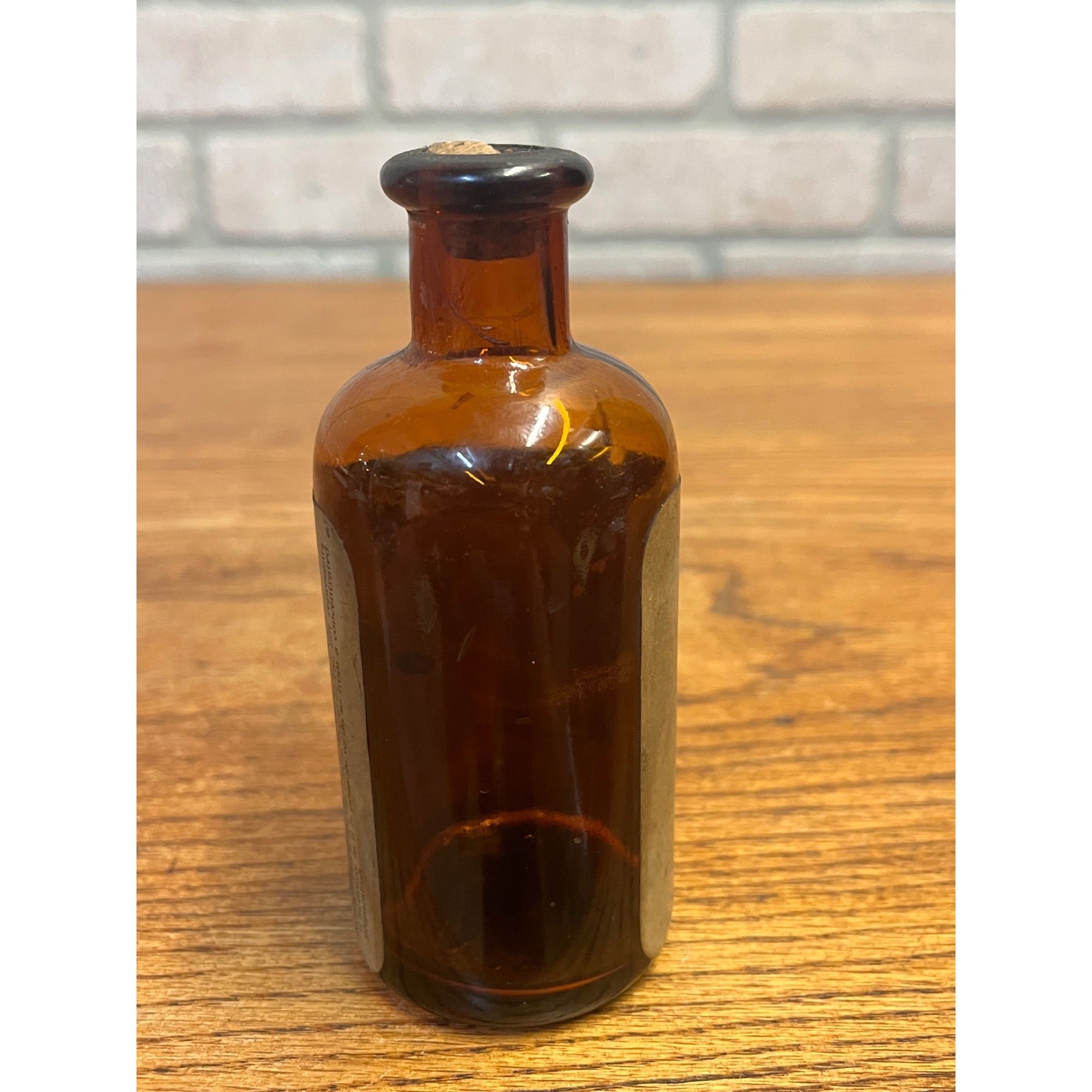 Vintage Eli Lilly Soluble Tar Fluid 447 Pharmacy Druggist Amber Glass Bottle 5"