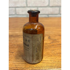 Vintage Eli Lilly Soluble Tar Fluid 447 Pharmacy Druggist Amber Glass Bottle 5"