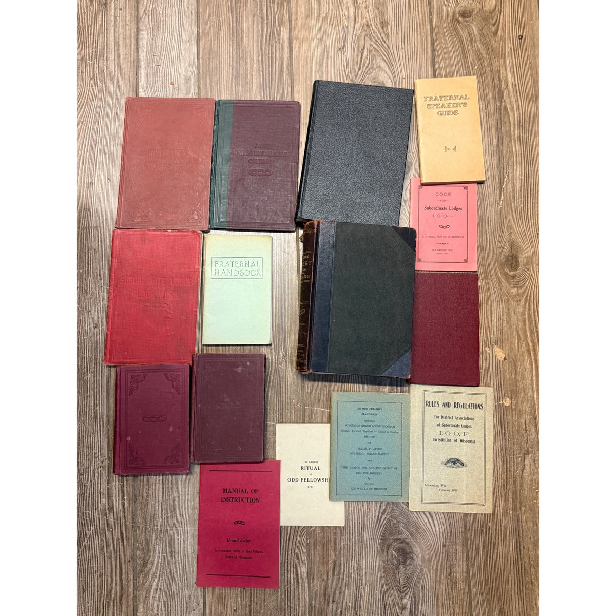 Vintage Huge Lot IOOF Odd Fellows Book Manual Lot 1800s-1950s Misc Papers
