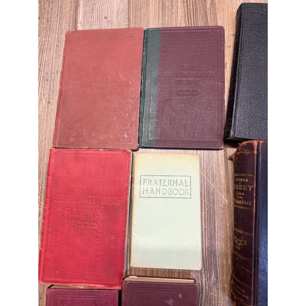 Vintage Huge Lot IOOF Odd Fellows Book Manual Lot 1800s-1950s Misc Papers