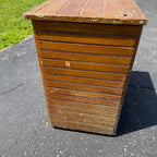 Antique Primitive Kitchen Grain Storage Bin Wainscot Cabinet Waste Basket