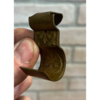 Antique Victorian Rail Moulding Picture Frame Hanging Hanger Hook Brass Ornate