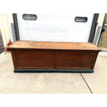 Antique General Store Oak Wooden Mercantile Counter Display 9ft