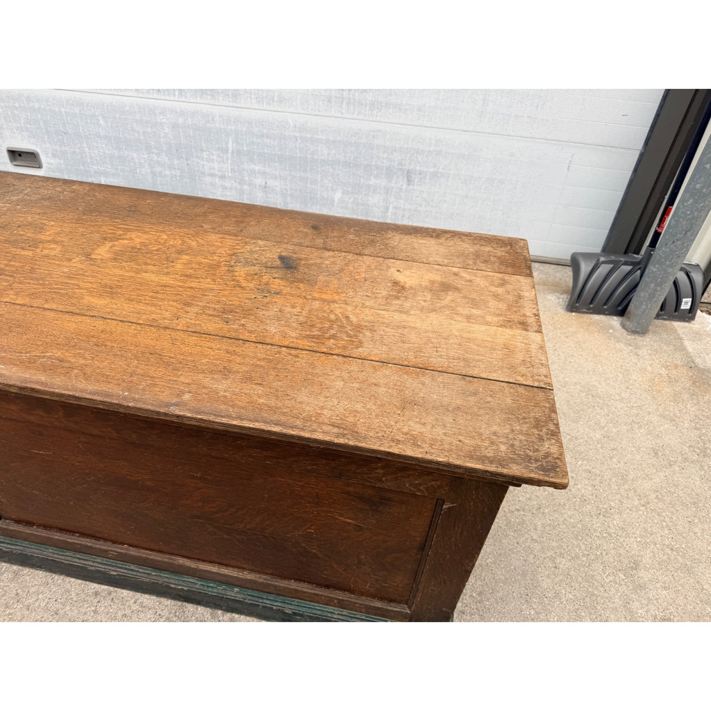 Antique General Store Oak Wooden Mercantile Counter Display 9ft