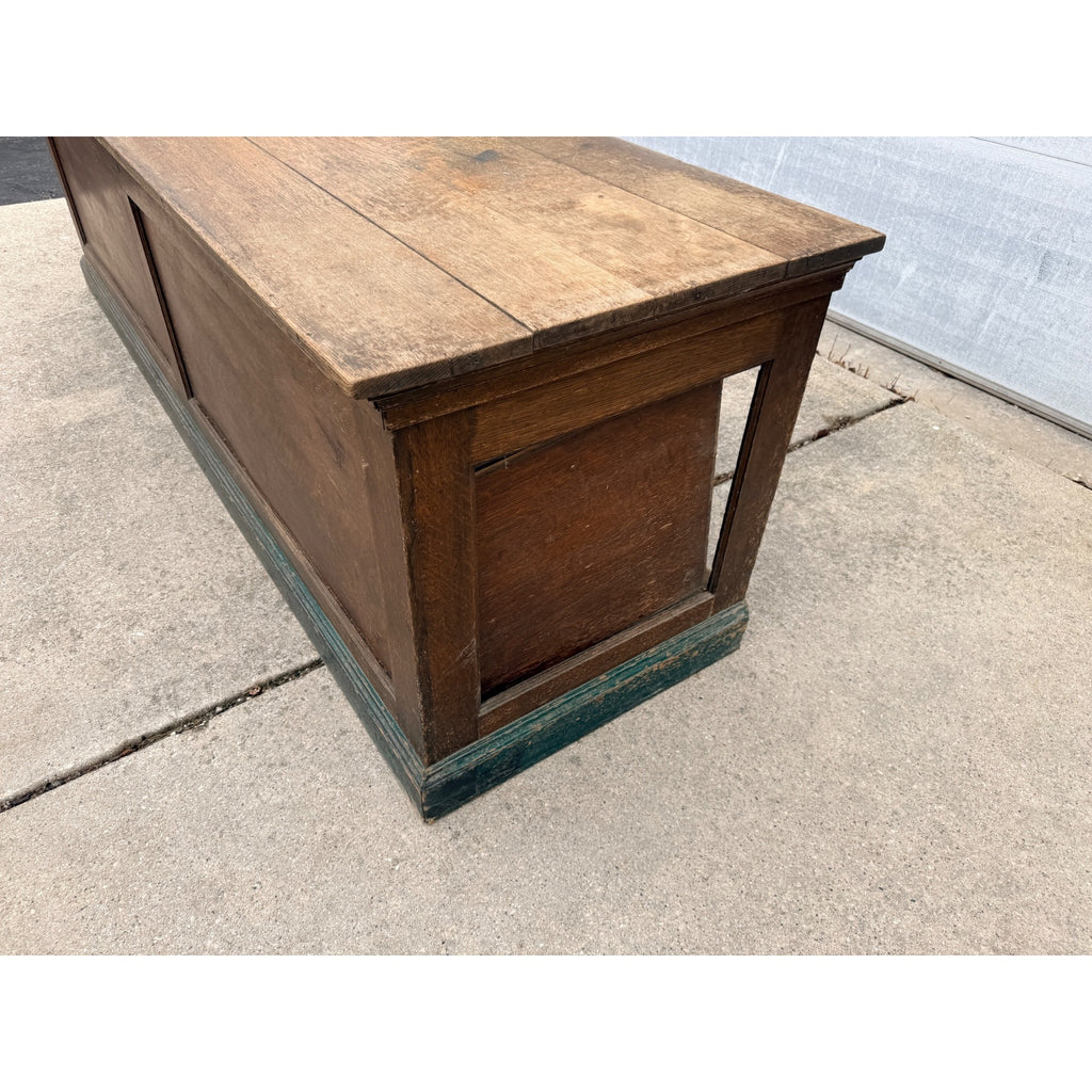 Antique General Store Oak Wooden Mercantile Counter Display 9ft