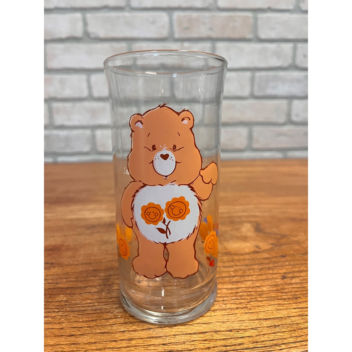 RARE Vintage Care Bears Friend Bear Drinking Glass Pizza Hut Collector's 1983