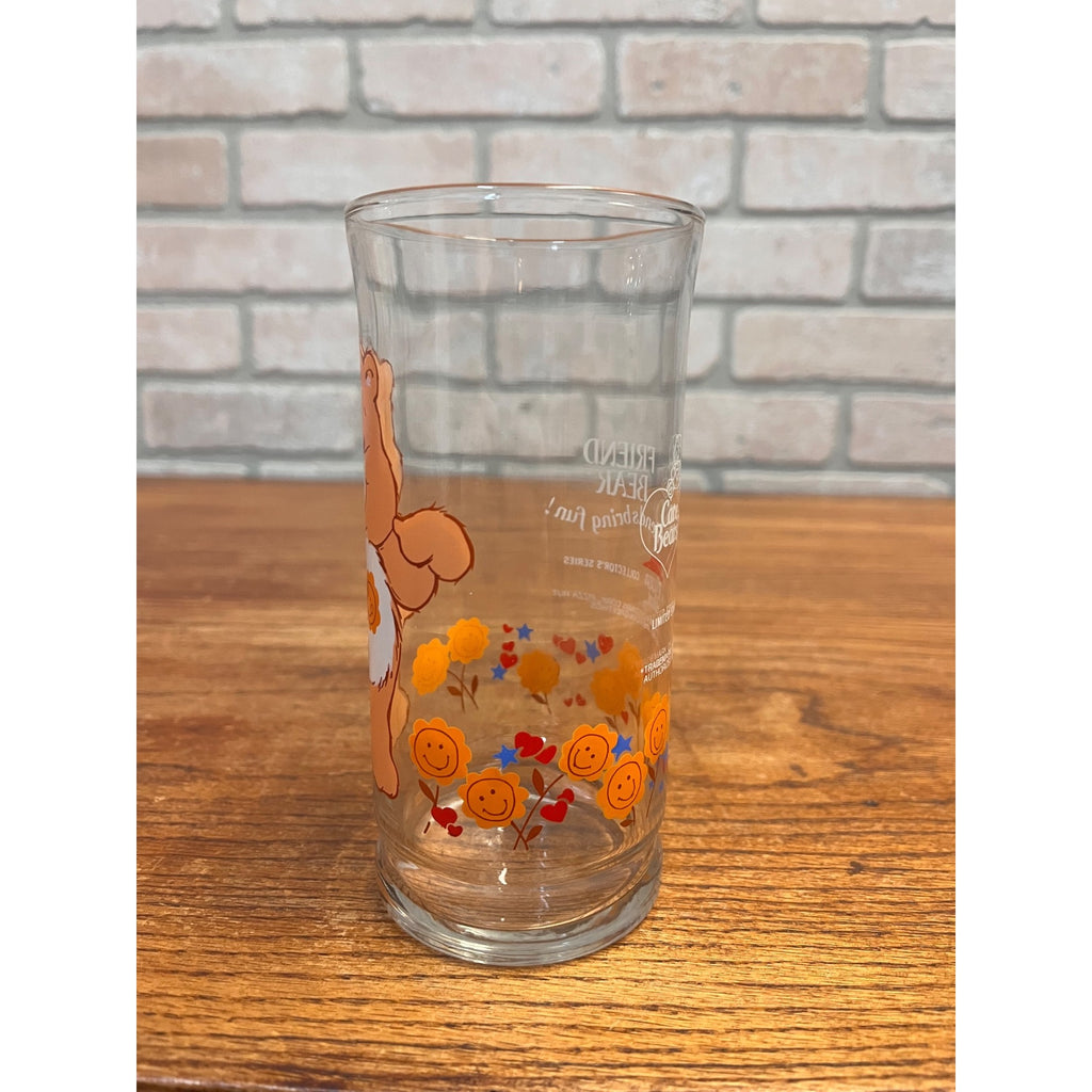 RARE Vintage Care Bears Friend Bear Drinking Glass Pizza Hut Collector's 1983