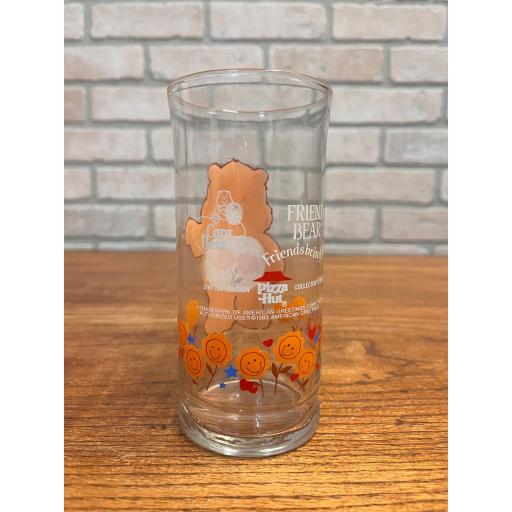 RARE Vintage Care Bears Friend Bear Drinking Glass Pizza Hut Collector's 1983