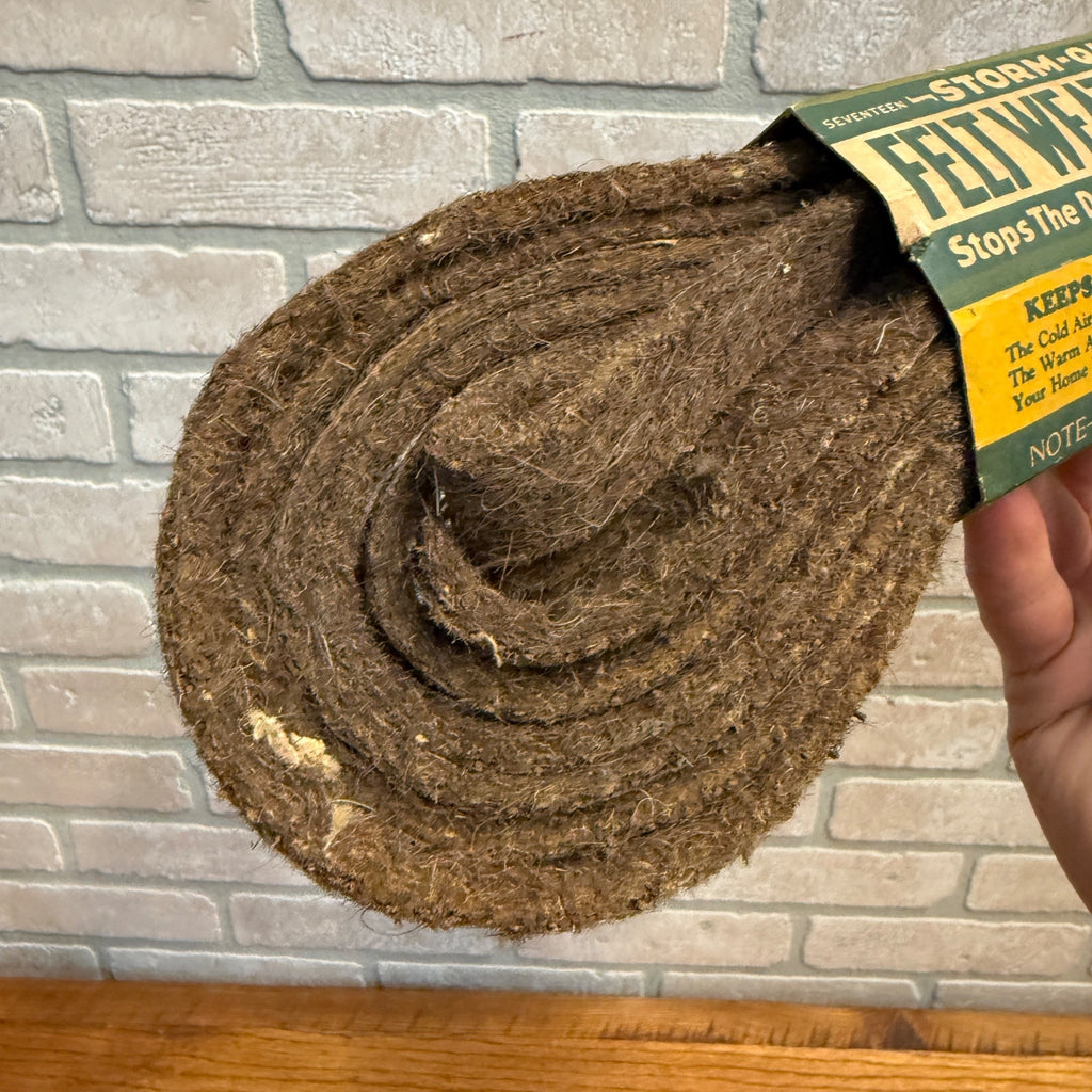 Vintage Storm Queen Felt Weatherstrip NOS Store Package WJ Dennis Co Chicago NOS