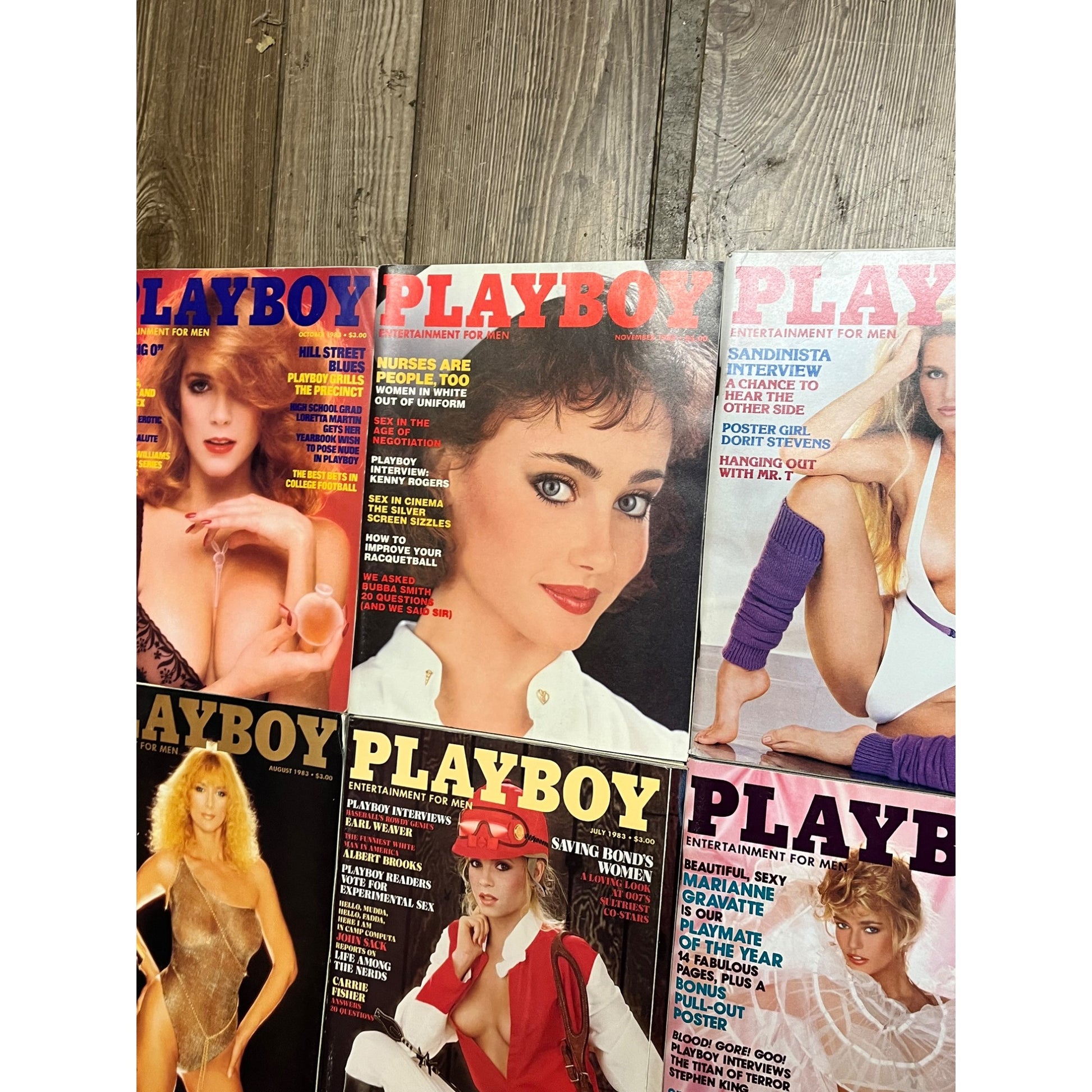 Vintage 1983 Playboy Magazines Lot (9) Entertainment for Men