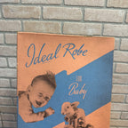 Vintage 1940 Ideal Bathrobe Co. Baby's Robe Pink Blue Box Advertising w/ Blanket