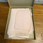 Vintage 1940 Ideal Bathrobe Co. Baby's Robe Pink Blue Box Advertising w/ Blanket