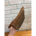 Antique Horse Curry Comb Equestrian Grooming Farm Tool Metal & Wood Handle