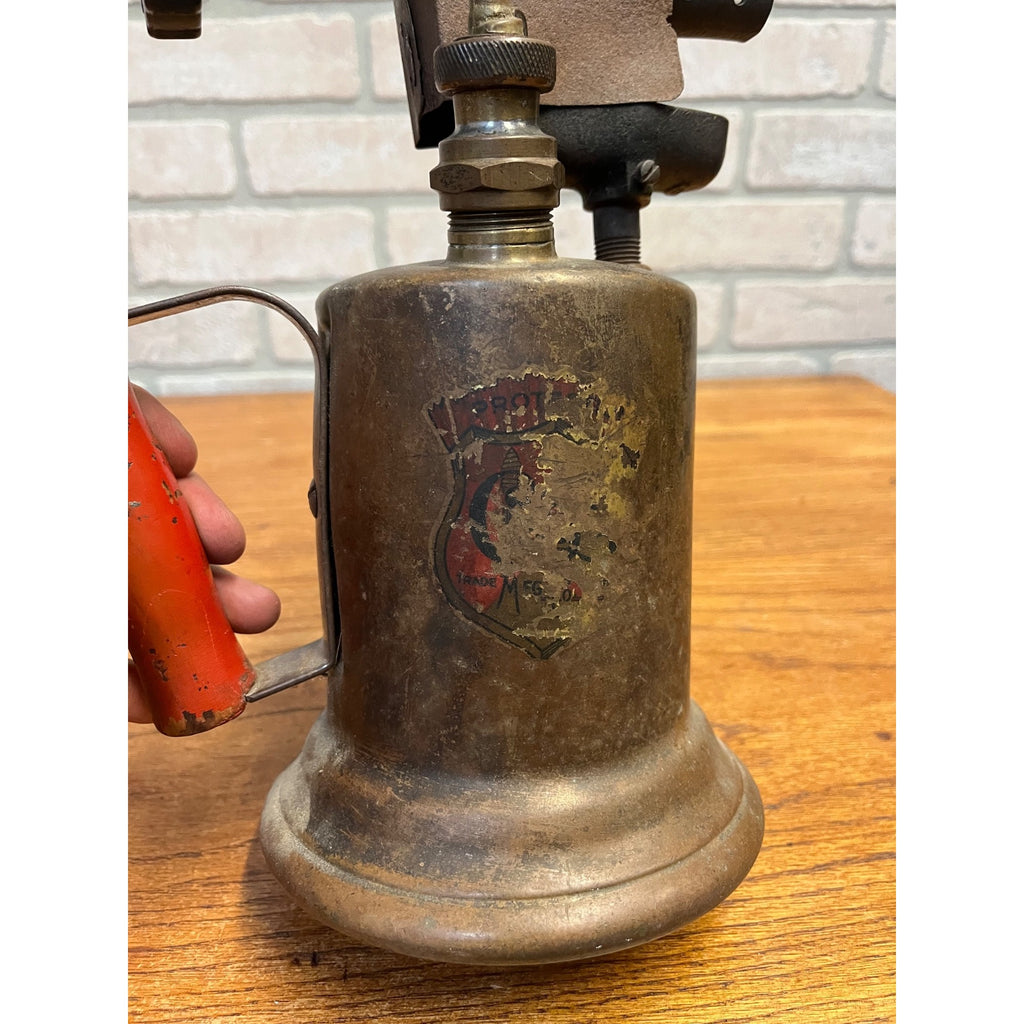 Antique Vintage Brass Gasoline Gas Blow Torch Tool Clayton & Lambert Patent 1921