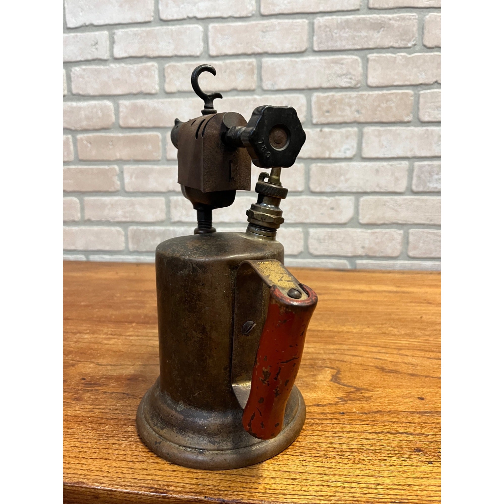 Antique Vintage Brass Gasoline Gas Blow Torch Tool Clayton & Lambert Patent 1921