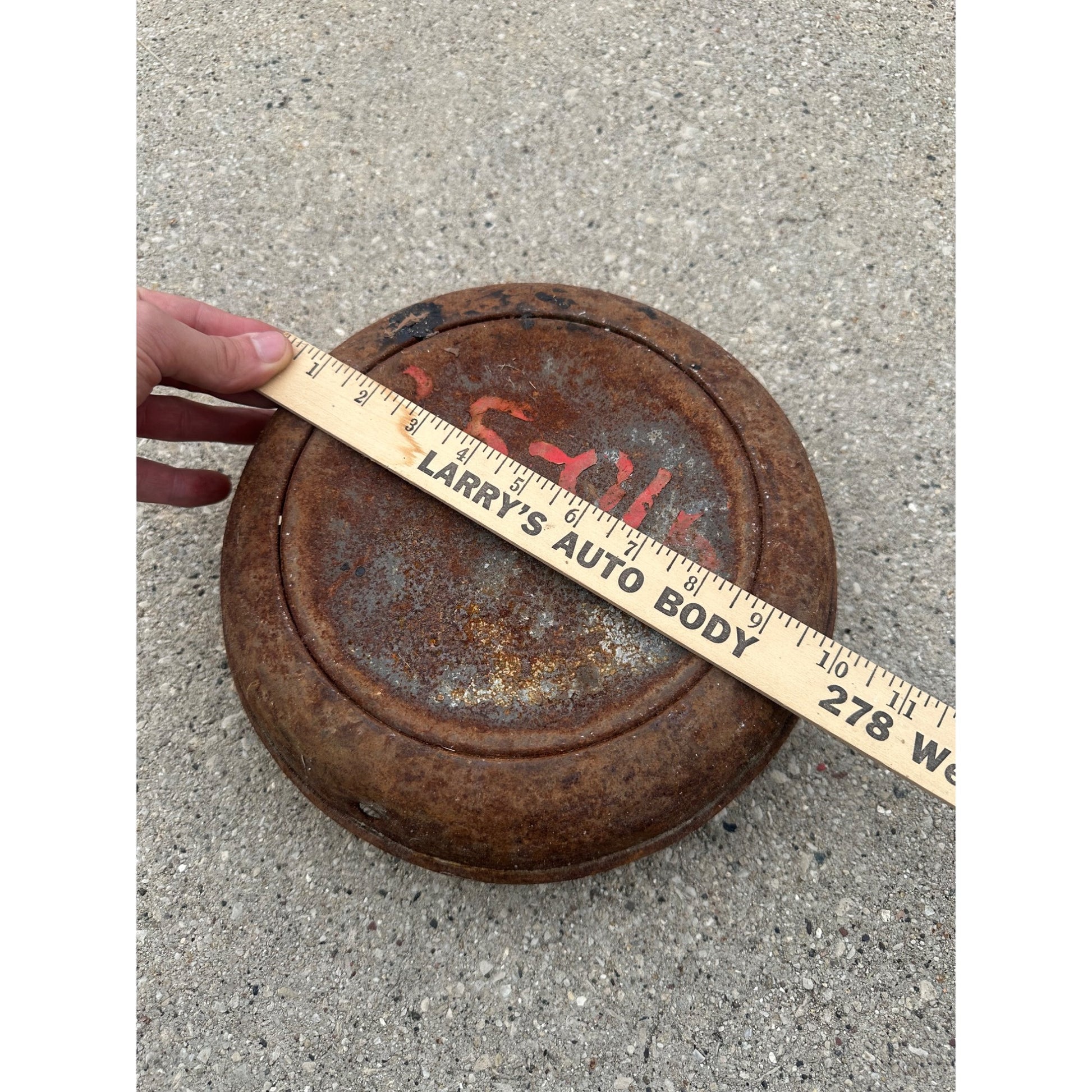Antique Steel Metal Milk Can Lid Cover Replacement Primitive Rustic
