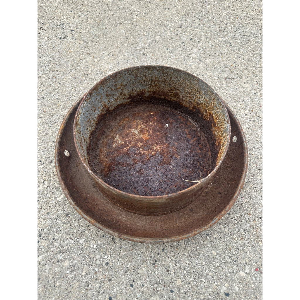 Antique Steel Metal Milk Can Lid Cover Replacement Primitive Rustic
