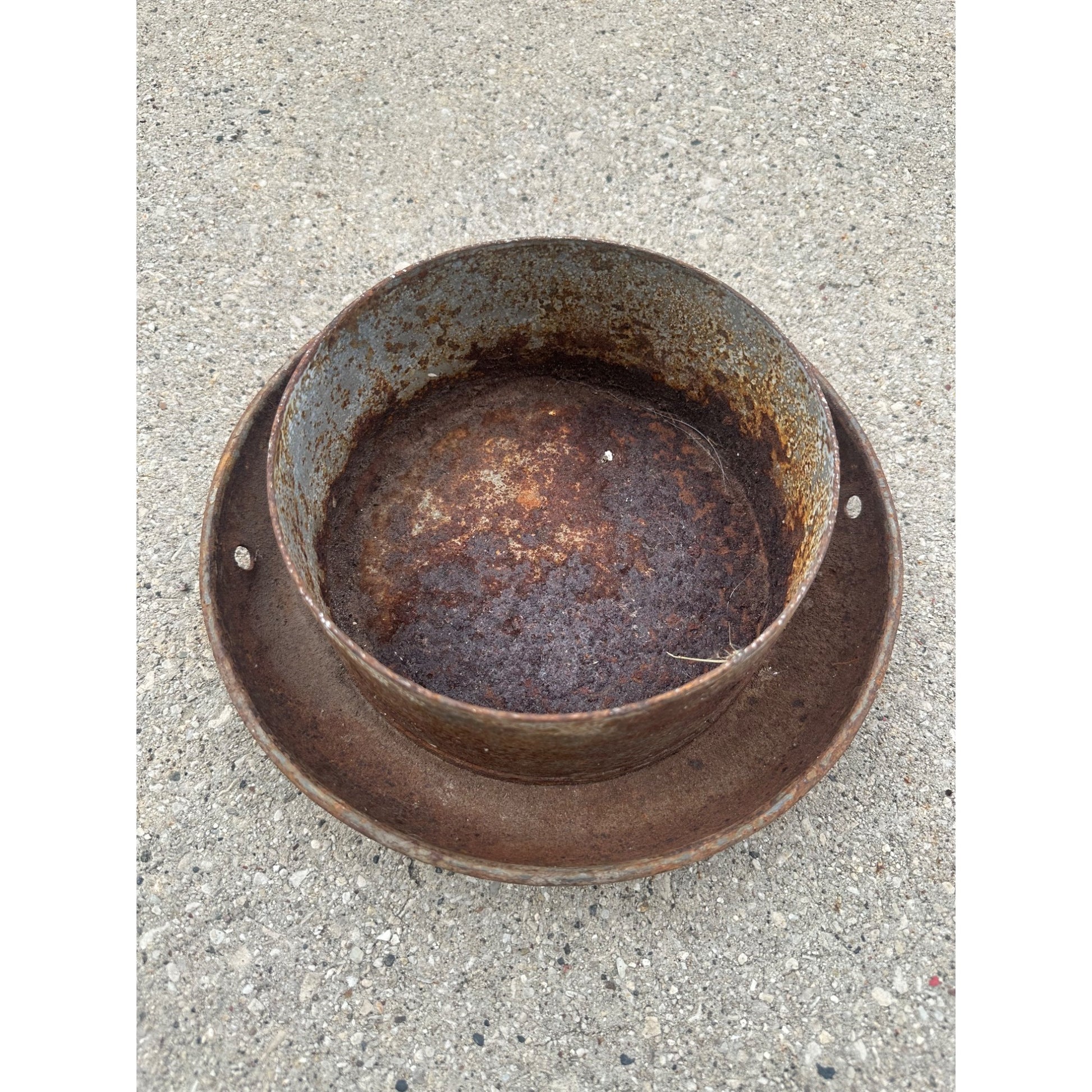 Antique Steel Metal Milk Can Lid Cover Replacement Primitive Rustic