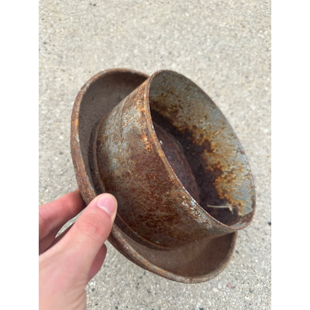 Antique Steel Metal Milk Can Lid Cover Replacement Primitive Rustic